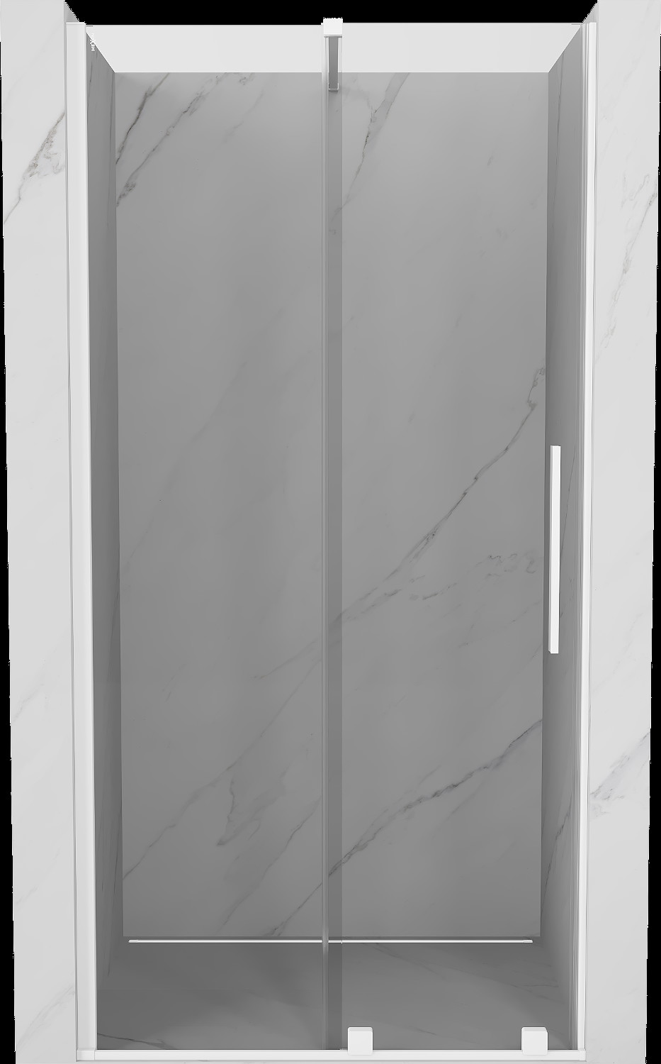 Mexen Velar ușă de duș culisantă 90 cm, transparent, albă - 871-090-000-01-20