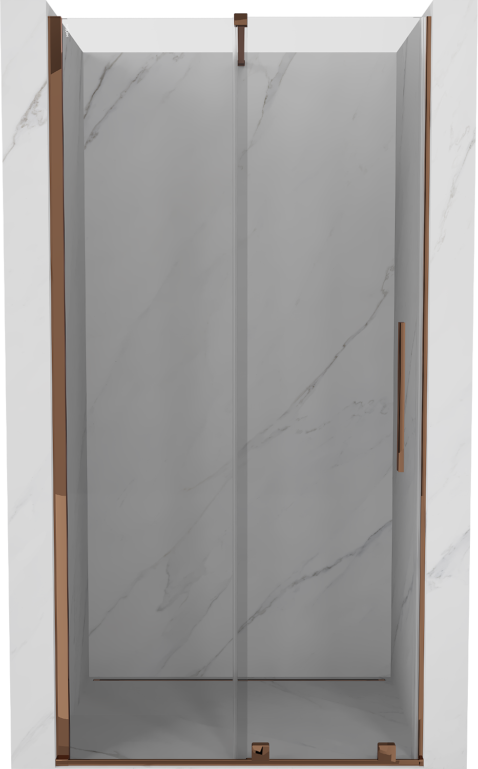 Mexen Velar ușă de duș culisantă 110 cm, transparent, Roz-auriu - 871-110-000-01-60