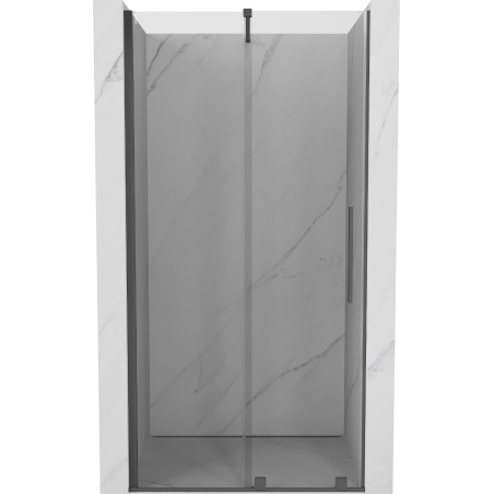 Mexen Velar ușă de duș culisantă 90 cm, transparent, gun gray cu aspect periat - 871-090-000-01-66