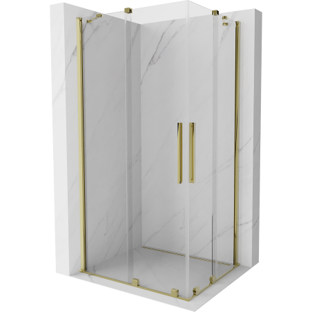 Mexen Velar Duo cabină de duș extensibilă 100 x 90 cm, transparent, aurie - 871-100-090-02-50