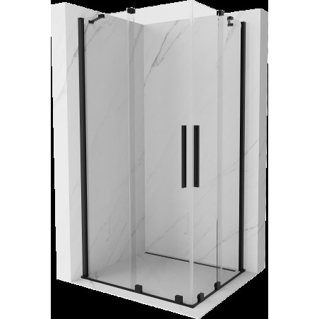 Mexen Velar Duo cabină de duș extensibilă 100 x 90 cm, transparent, neagră - 871-100-090-02-70