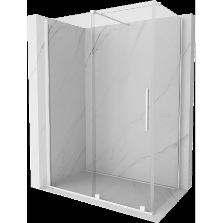 Mexen Velar cabină de duș extensibilă 130 x 75 cm, transparent, albă - 871-130-075-01-20