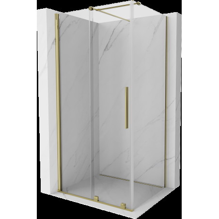 Mexen Velar cabină de duș extensibilă 120 x 90 cm, transparent, aurie - 871-120-090-01-50