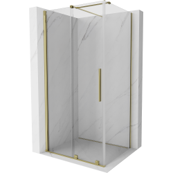 Mexen Velar cabină de duș extensibilă 130 x 85 cm, transparent, aurie - 871-130-085-01-50