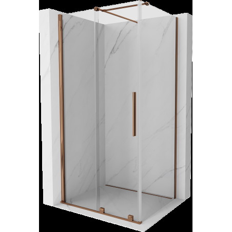 Mexen Velar cabină de duș extensibilă 90 x 70 cm, transparent, Roz-auriu - 871-090-070-01-60