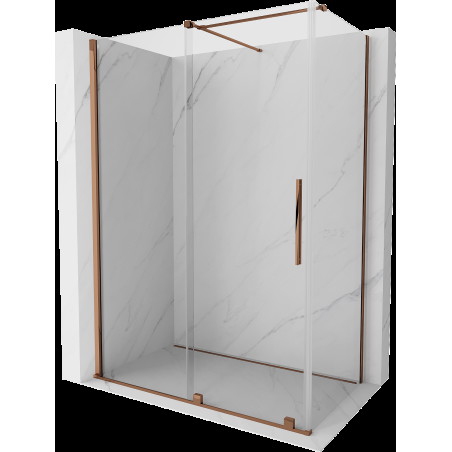 Mexen Velar cabină de duș extensibilă 140 x 75 cm, transparent, Roz-auriu - 871-140-075-01-60