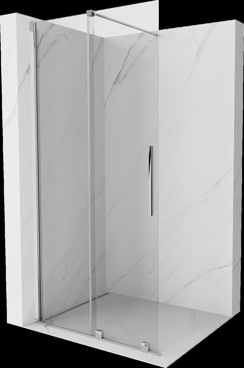 Mexen Velar perete de duș extensibil Walk-in 70 x 200 cm, transparent 8 mm, crom - 871-070-000-03-01