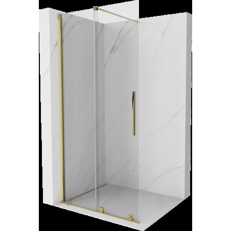 Mexen Velar perete de duș glisant Walk-in 75 x 200 cm, transparent 8 mm, aurie - 871-075-000-03-50