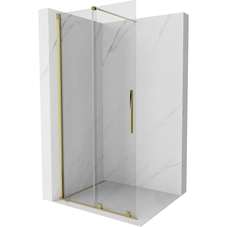 Mexen Velar perete dus extensibil Walk-in 100 x 200 cm, transparent 8 mm, aurie - 871-100-000-03-50