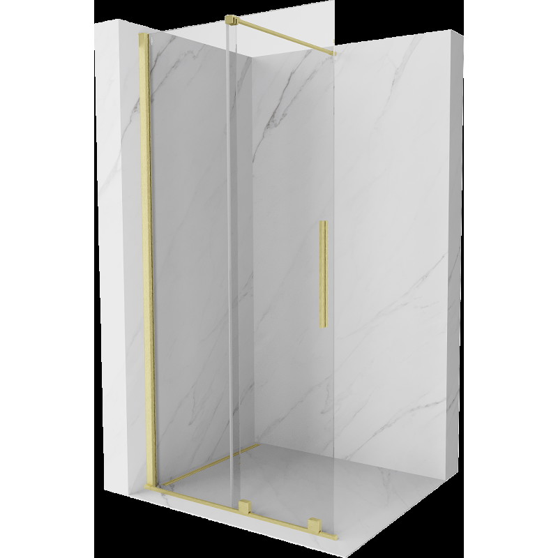 Mexen Velar panou de duș glisant Walk-in 70 x 200 cm, transparent 8 mm, aurit periat - 871-070-000-03-55