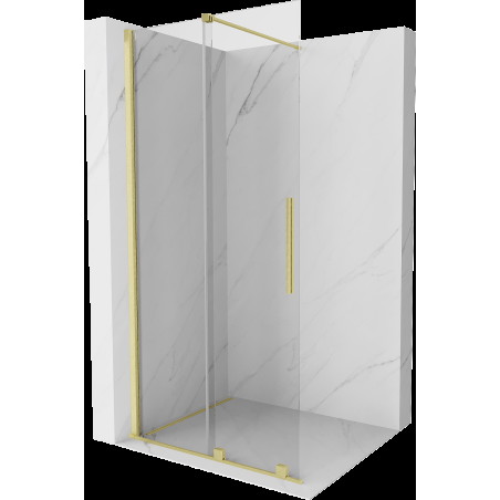 Mexen Velar perete de duș rabatabil Walk-in 90 x 200 cm, transparent 8 mm, finisaj auriu periat - 871-090-000-03-55