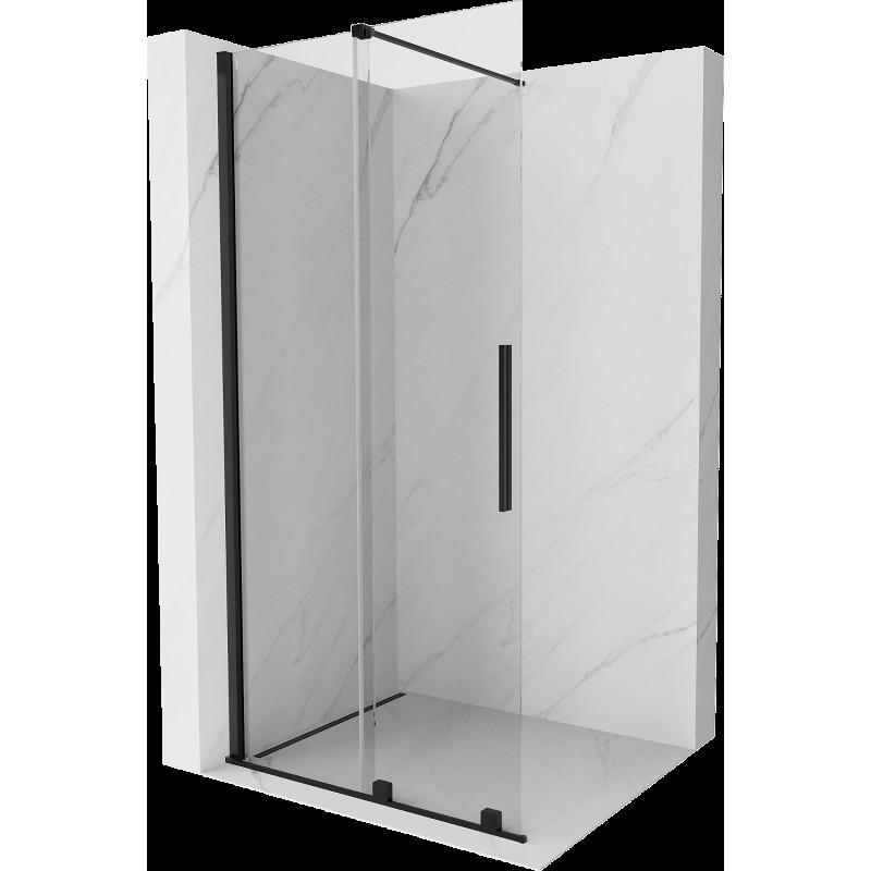 Mexen Velar perete de duș extensibil Walk-in 80 x 200 cm, transparent 8 mm, negru - 871-080-000-03-70