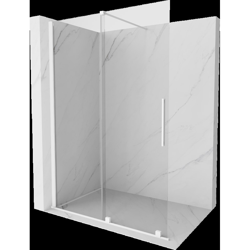 Mexen Velar pereți de duș extensibili Walk-in 160 x 200 cm, transparent 8 mm, alb - 871-160-000-03-20