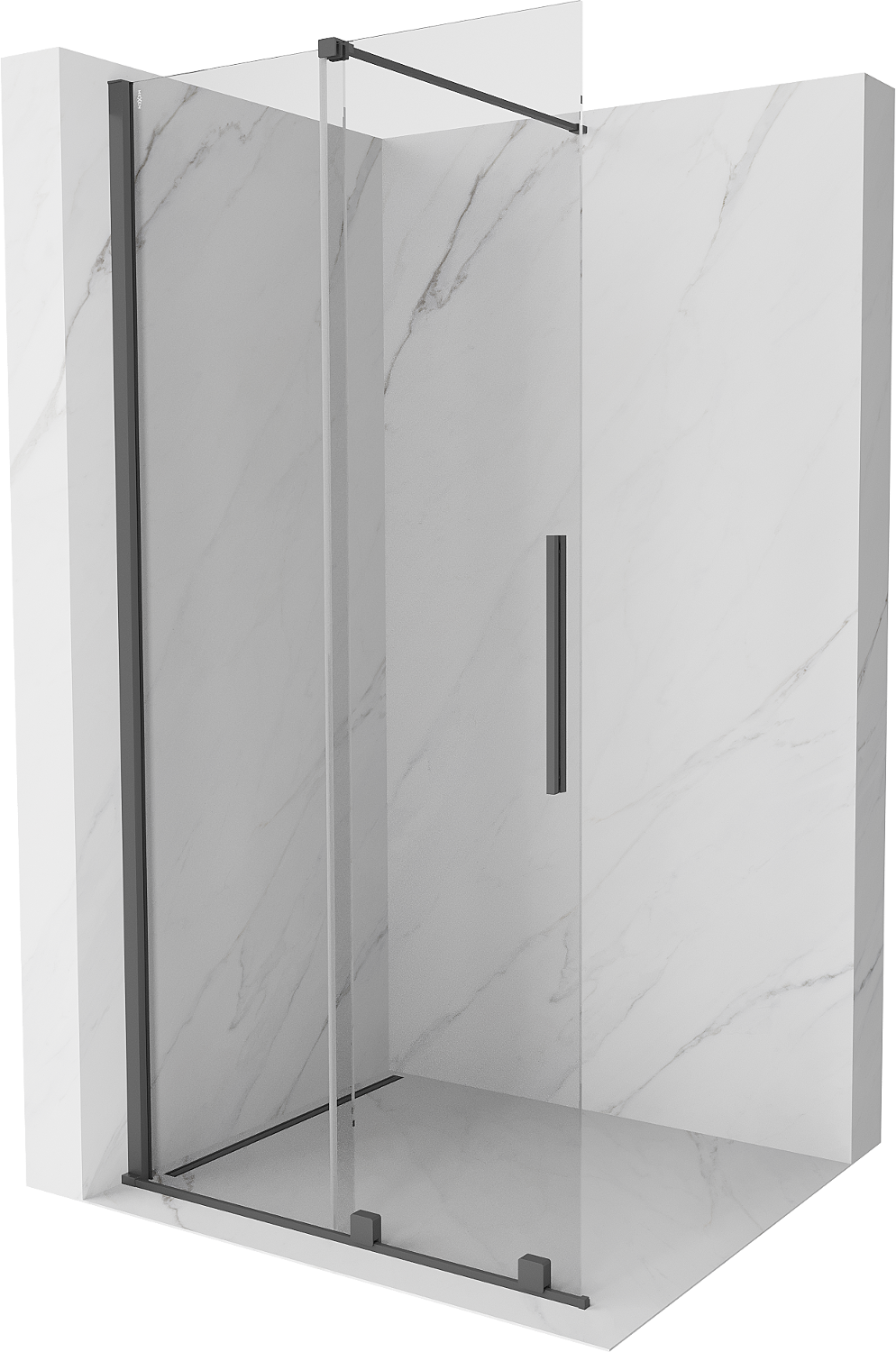 Mexen Velar paravan de duș extensibil Walk-in 90 x 200 cm, transparent 8 mm, gri armat - 871-090-000-03-66