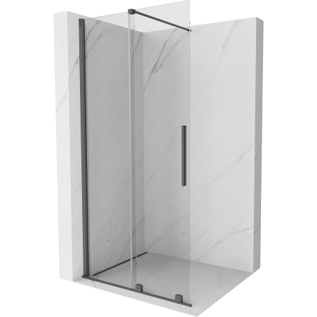 Mexen Velar perete duș extensibil Walk-in 100 x 200 cm, transparent 8 mm, gri armat - 871-100-000-03-66