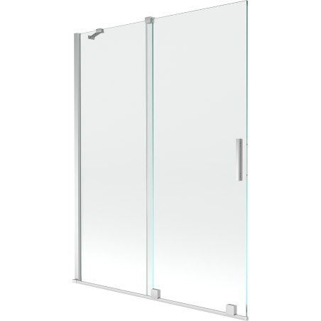 Mexen Velar paravan cadă 2-aripi culisant 130 x 150 cm, transparent, Crom - 896-130-000-01-01