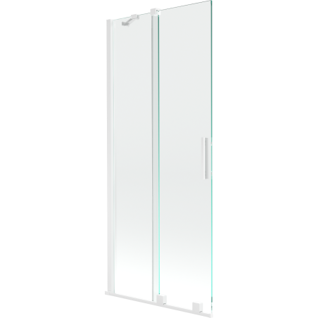 Mexen Velar paravan cadă 2-aripi culisant 85 x 150 cm, transparent, Albă - 896-085-000-01-20