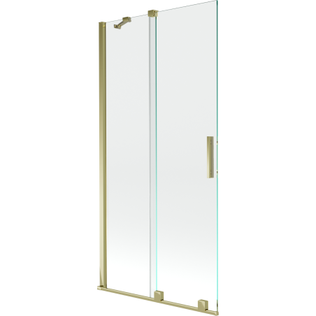 Mexen Velar paravan cadă 2-aripi culisant 95 x 150 cm, transparent, Auriu - 896-095-000-01-50