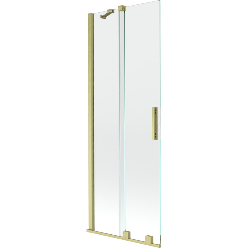 Mexen Velar paravan cadă 2-aripi culisant 70 x 150 cm, transparent, auriu cu aspect periat - 896-070-000-01-55