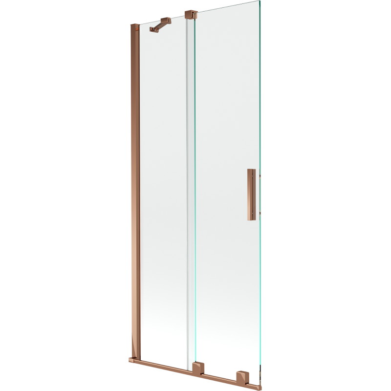 Mexen Velar paravan cadă 2-aripi culisant 80 x 150 cm, transparent, Roz-auriu - 896-080-000-01-60