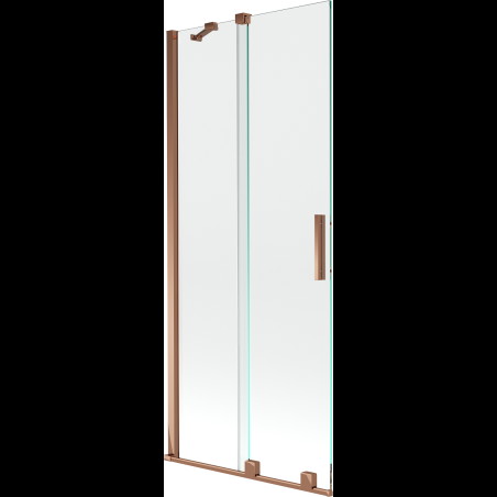 Mexen Velar paravan cadă 2-aripi culisant 85 x 150 cm, transparent, Roz-auriu - 896-085-000-01-60