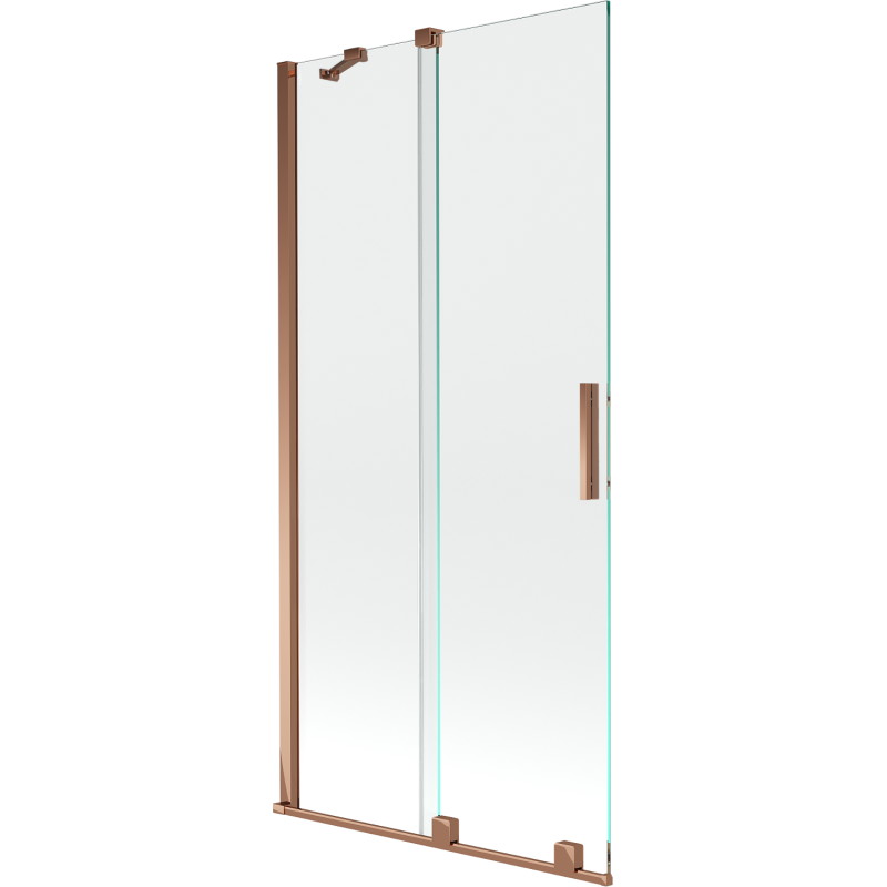 Mexen Velar paravan cadă 2-aripi culisant 95 x 150 cm, transparent, Roz-auriu - 896-095-000-01-60