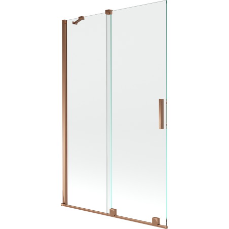 Mexen Velar paravan cadă 2-aripi culisant 110 x 150 cm, transparent, Roz-auriu - 896-110-000-01-60