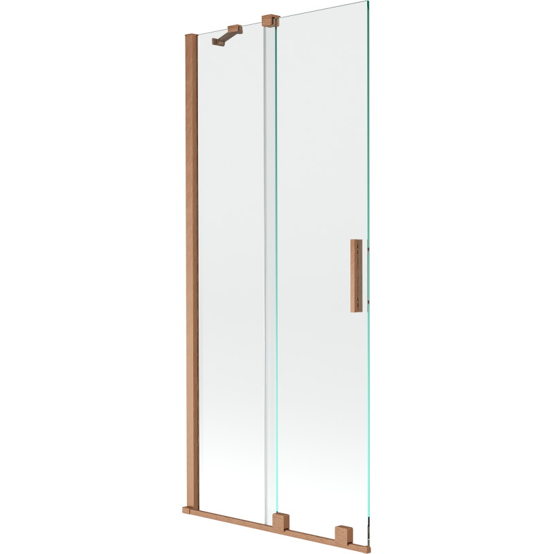 Mexen Velar paravan cadă 2-aripi culisant 80 x 150 cm, transparent, Cupru cu aspect periat - 896-080-000-01-65