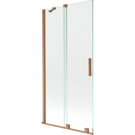 Mexen Velar paravan cadă 2-aripi culisant 95 x 150 cm, transparent, Cupru cu aspect periat - 896-095-000-01-65