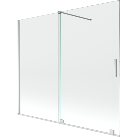 Mexen Velar paravan cadă 2-aripi culisant 180 x 150 cm, transparent, Crom - 896-180-000-01-01