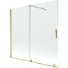 Mexen Velar paravan cadă 2-aripi culisant 170 x 150 cm, transparent, Auriu - 896-170-000-01-50