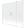 Mexen Velar Duo paravan cadă 2-aripi culisant 170 x 150 cm, transparent, Albă - 896-170-000-02-20