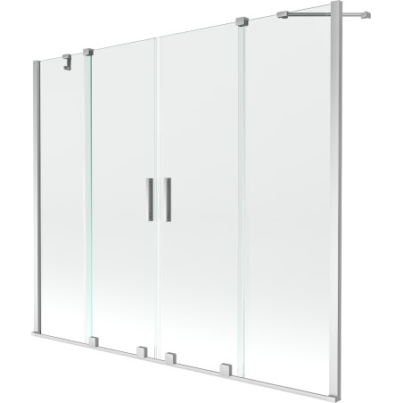 Mexen Velar Duo paravan cadă 2-aripi culisant 200 x 150 cm, transparent, Crom - 896-200-000-02-01