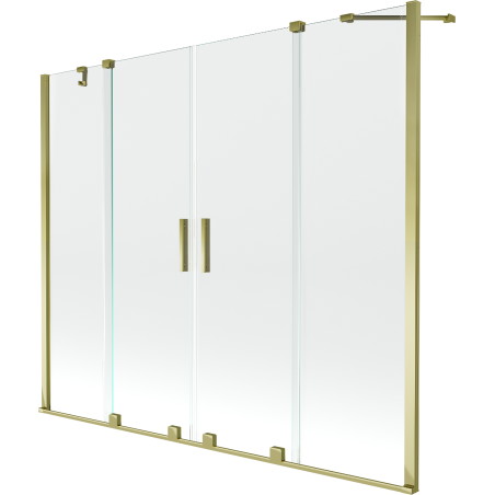 Mexen Velar Duo paravan cadă 2-aripi culisant 170 x 150 cm, transparent, Auriu - 896-170-000-02-50