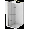 Mexen Kioto perete de dus Walk-in 90 x 200 cm, model negru 8 mm, finisaj auriu periat - 800-090-101-55-77