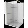 Mexen Kioto perete de duș Walk-in 100 x 200 cm, model negru 8 mm, finisaj auriu periat - 800-100-101-55-77