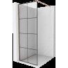 Mexen Kioto panou de duș Walk-in 90 x 200 cm, model negru 8 mm, cupru periat - 800-090-101-65-77