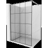 Mexen Kioto perete walk-in 150 x 200 cm, model negru 8 mm, gri metalizat periat - 800-150-101-66-77