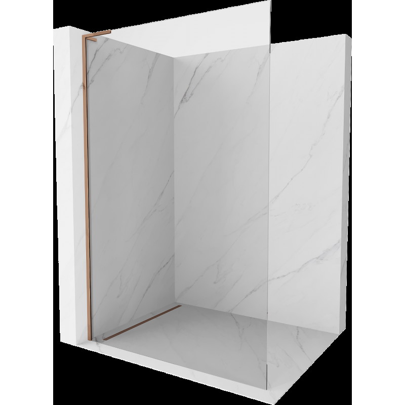 Mexen Kioto L perete de duș Walk-in 80 x 200 cm, transparent, aur roz - 800-080-103-60-00