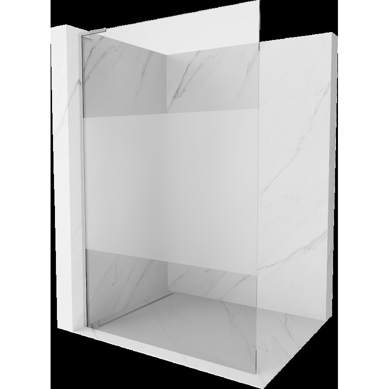 Mexen Kioto L perete duș Walk-in 70 x 200 cm, transparent/frosted, crom - 800-070-103-01-35