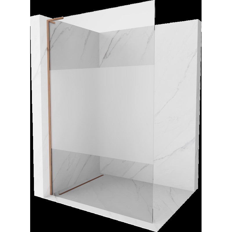 Mexen Kioto L paravan de duș Walk-in 70 x 200 cm, transparent/mat, aur roz - 800-070-103-60-35