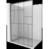 Mexen Kioto L panou de dus Walk-in 80 x 200 cm, model negru, negru - 800-080-103-70-78