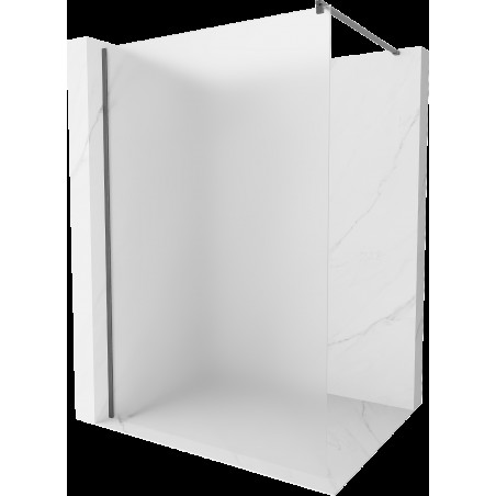 Mexen Kioto perete de duș Walk-in 90 x 200 cm, mat 8 mm, gri-armație periat - 800-090-101-66-30