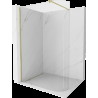 Mexen Kioto cabina de duş curbată Walk-in 100 x 200 cm, sticlă transparentă de 8 mm, finisaj auriu periat - 800-100-101-55-06