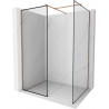 Mexen Kioto perete de duș Walk-in 110 x 80 cm, model negru, aur roz - 800-110-202-60-70-080