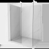 Mexen Kioto perete dus Walk-in 140 x 75 cm, transparent, alb - 800-140-202-20-00-075