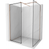 Mexen Kioto perete duș Walk-in 120 x 120 cm, model negru, cupru periat - 800-120-202-65-70-120