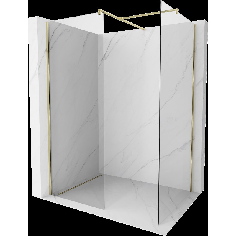 Mexen Kioto perete walk-in 80 x 70 cm, transparent, auriu - 800-080-202-50-00-070