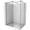 Mexen Kioto perete de duș Walk-in 80 x 80 cm, model negru, gri mat periat - 800-080-202-66-70-080