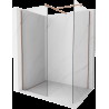 Mexen Kioto perete de duș Walk-in 140 x 85 cm, transparent, aur roz - 800-140-202-60-00-085